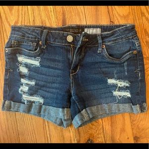 Midi Jean shorts